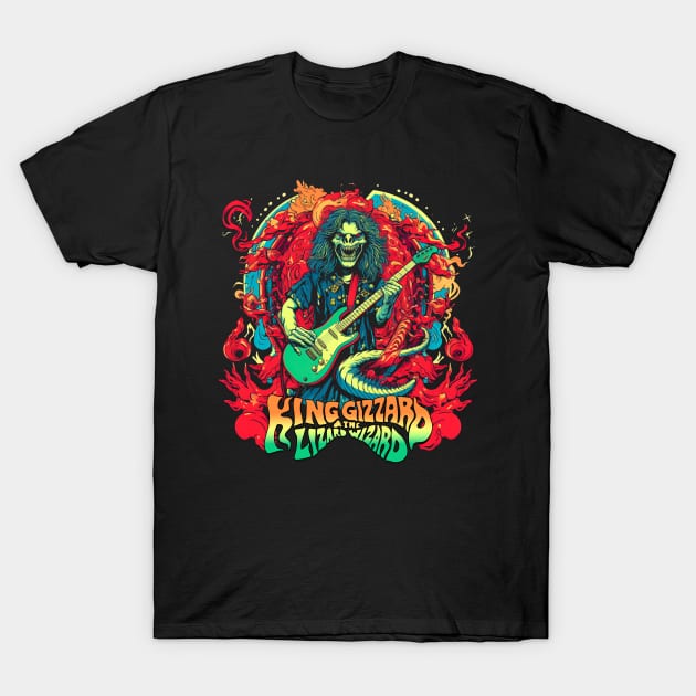 King gizzard and the lizard wizards T-Shirt by Elemental Edge Studio